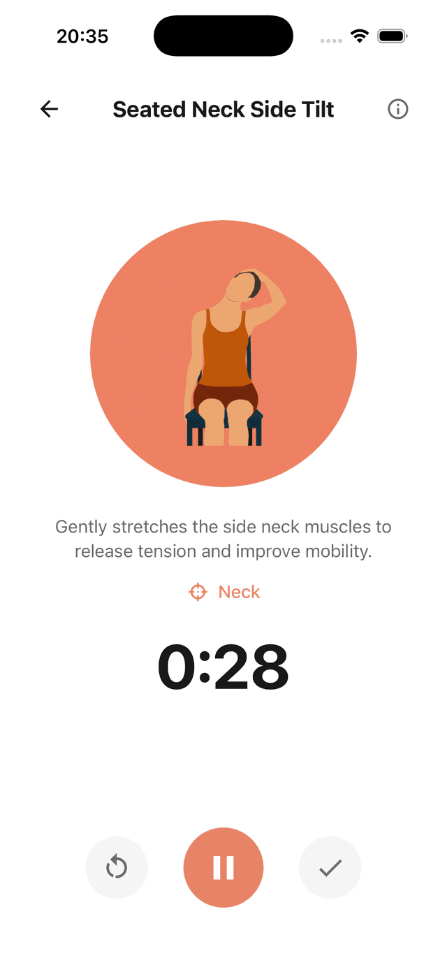 Exercise timer with guided stretching