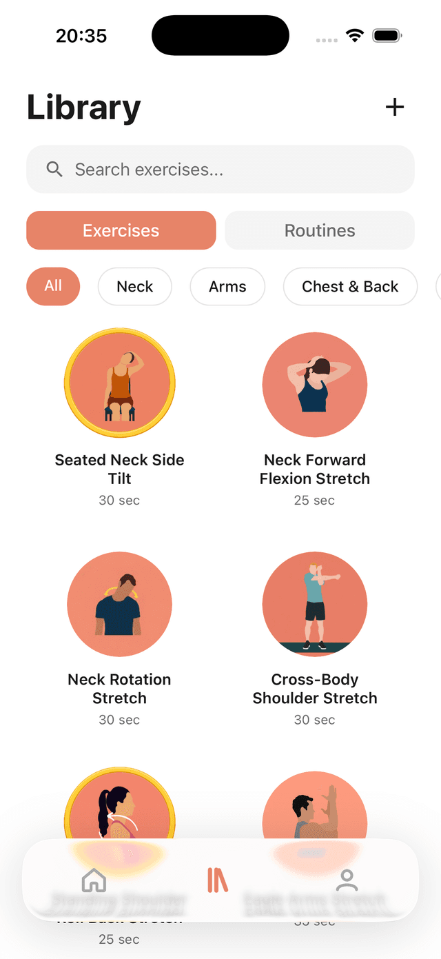 Full exercise library